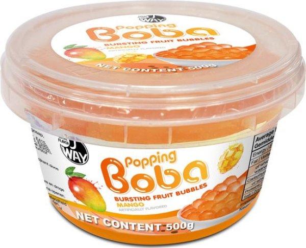 JWAY Popping Boba Bursting Fruit Bubbles Mango ízű Boba gyöngy 500g