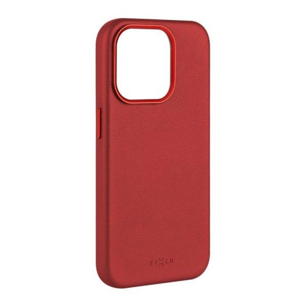 FIXED MagLeather valódi bőrtok, MagSafe támogatással iPhone 15 Pro Max-hoz,
piros