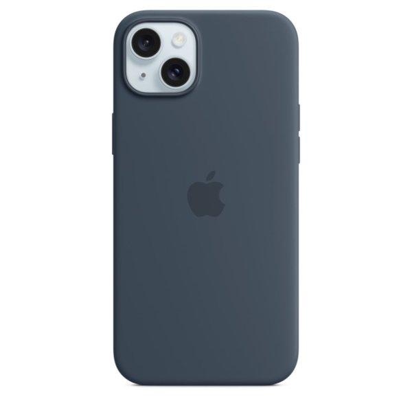Apple iPhone 15 Plus Silicone Case with MagSafe Storm Blue