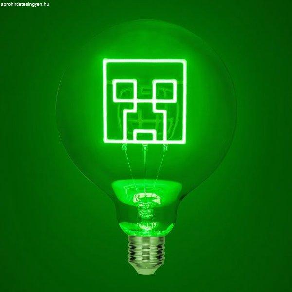 Minecraft Creeper LED neon izzó formájú hangulatvilágítás