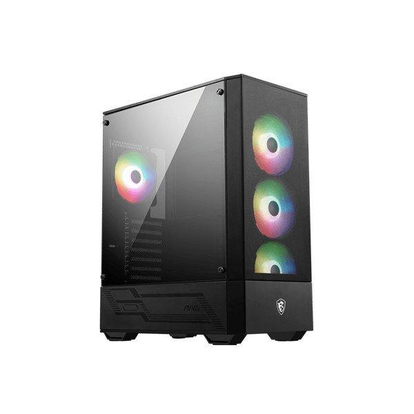 MSI Ház Midi ATX FORGE 112R, 4xARGB ventilátor, Tápegység nélkül,
üvegfalú, fekete