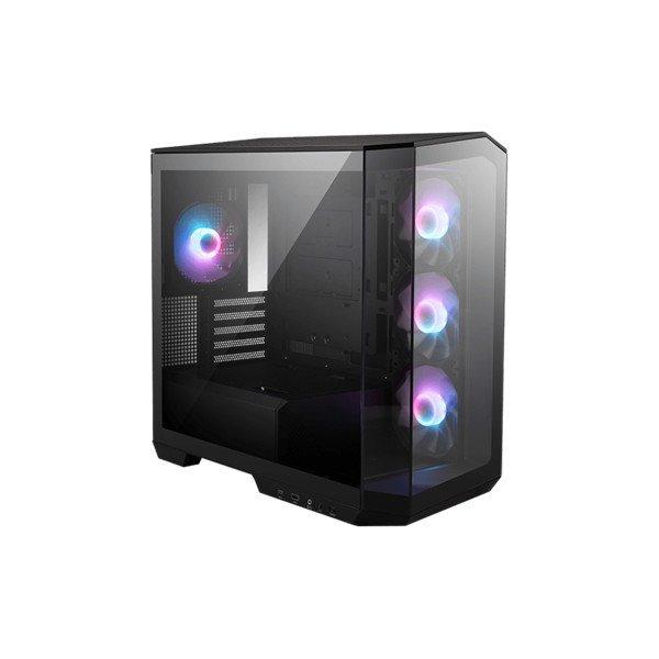 MSI Ház Midi ATX PANO M100R PZ, 4xARGB ventilátor, Tápegység nélkül,
üvegfalú, fekete