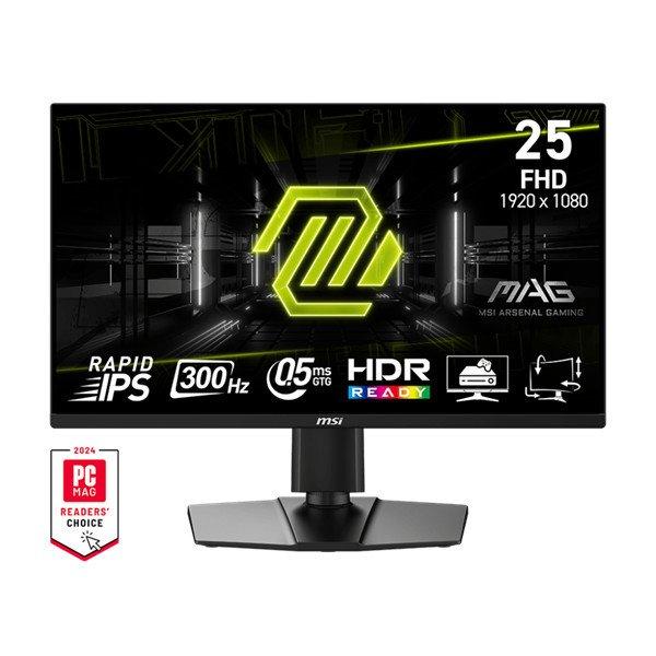 MSI Monitor GAMING MAG 255PXF 24,5" FHD Rapid IPS 1920x1080, 16:9, 300Hz,
1000:1, 0,5ms, 2x HDMI, DP, Pivot, Black