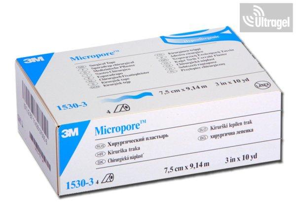 3M Micropore™ papír alapú ragtapasz 7,6cm x 9,1m - 1530-3