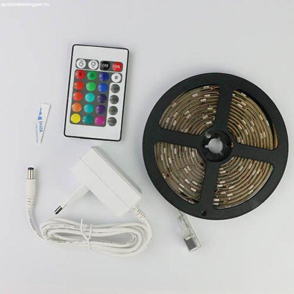 RGB Led szalag csomag, 3 méter IP65 vízálló RGB Led szalag, 30 Ledes, 24
gombos infrás vezérlő, 1,5A tápegység. Life Light Led.