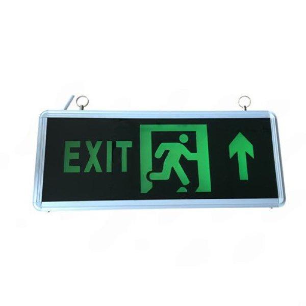 Led Exit lámpa, kijáratjelző vészvilágítás, kétoldalas, 3W, 3H
üzemidő, folyamatosan világít. Felfelé mutat. 