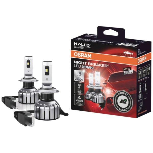 OSRAM NIGHT BREAKER H7-LED GEN2 (12V, 16W, PX26d, 2 darabos készlet)