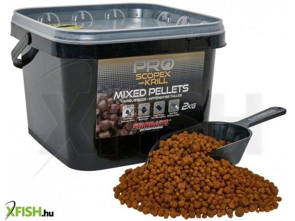 Starbaits Pro Vödrös Pellet Mix Scopex Krill 2Kg