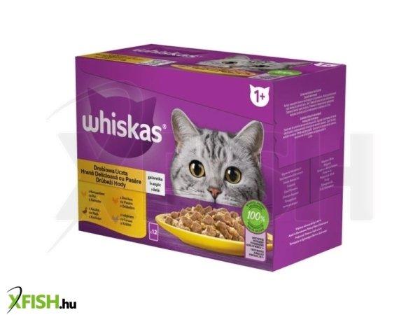 Whiskas alutasak 12-pack szárnyas aszpikban 12x85g multipack, 4 db/csomag