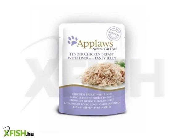 Applaws cat tasakos csirkehús májjal zselében, 70g, 16 db/csomag