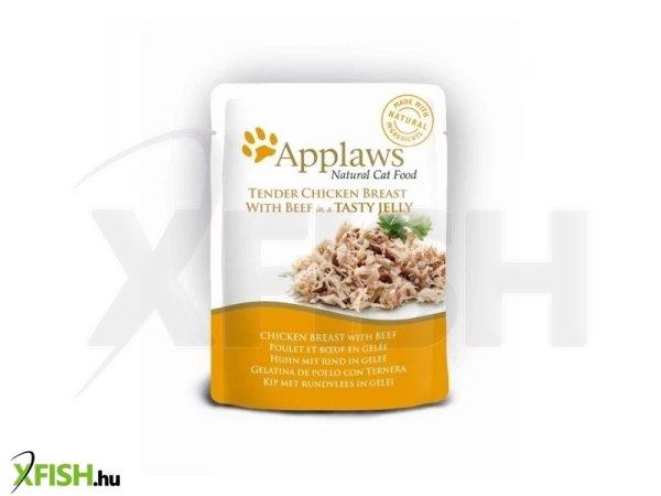 Applaws cat tasakos csirkehús marhahússal zselében, 70g, 16 db/csomag
