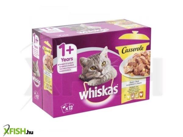 Whiskas alutasak 12-pack pure deligt szárnyas aszpikban 12x85g multipack, 4
db/csomag