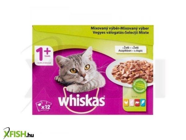 Whiskas alutasak 12-pack halas-húsos mix válogatás 12*85g multipack, 1
db/csomag