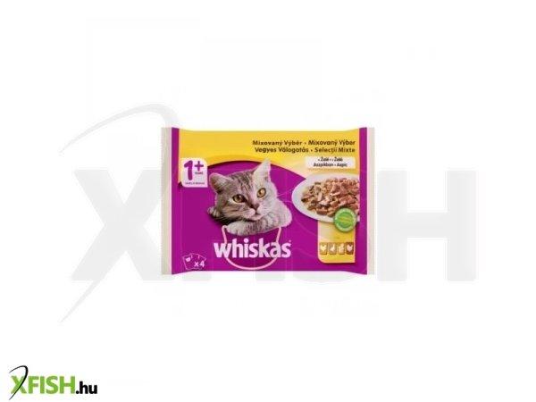 Whiskas alutasak 4-pack baromfi válogatás aszpikban  4x85g multipack, 1
db/csomag