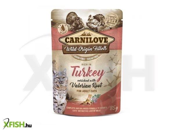 Carnilove cat tasakos turkey with valerian - pulyka macskagyökérrel 85g, 24
db/csomag