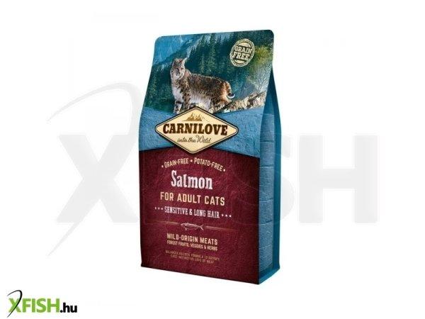 Carnilove Cat Adult Salmon Sensitive & Long Hair- Lazac Hússal 2kg