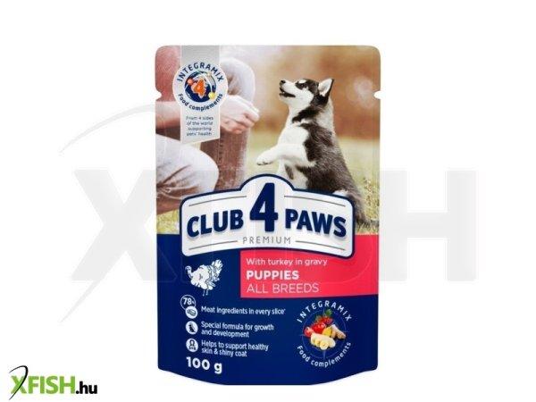 Club 4 paws premium alutasakos kutyaeledel pulyka szószban 100g, 24 db/csomag