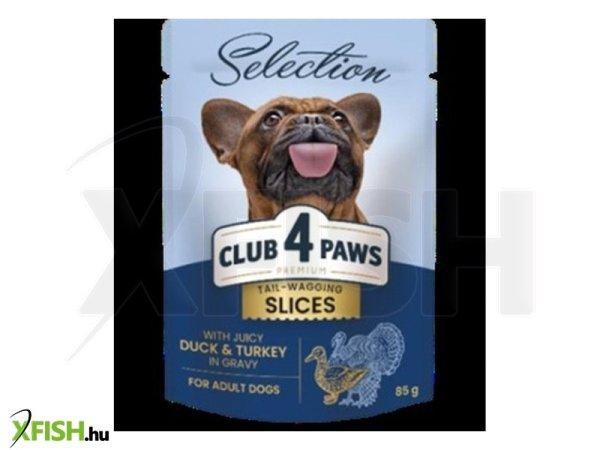 Club 4 paws premium plusz alutasakos válogatás kacsa és pulykahússal
szószban 85g, 12 db/csomag