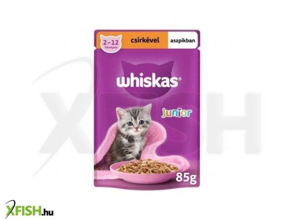 Whiskas alutasakos junior csirke aszpikban 85g, 28 db/csomag