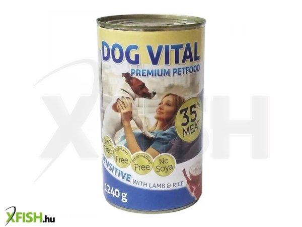 Dog vital sensitive konzerv bárány, rizs 1240g, 12 db/csomag