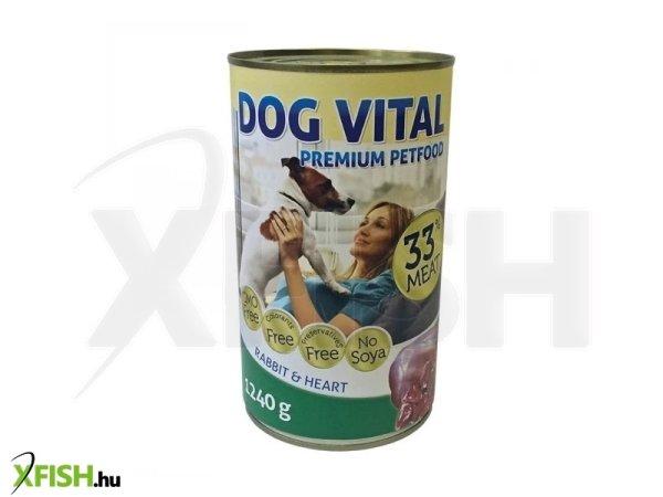 Dog vital konzerv nyúl, szív 1240g, 12 db/csomag