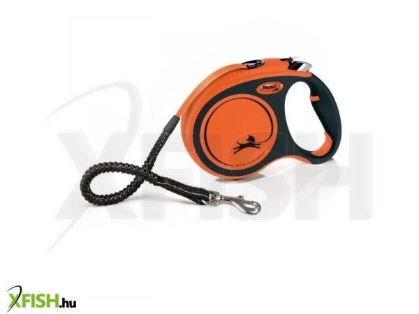 Flexi Xtreme szalagos automata póráz L 5m, narancs 35kg-ig