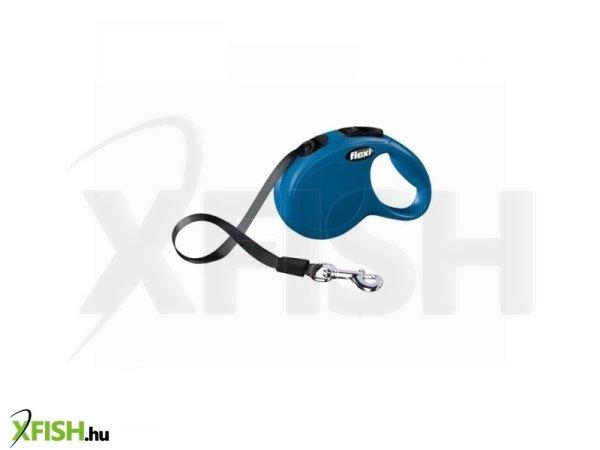 Flexi New Classic szalagos automata póráz XS 3m 12kg-ig kék