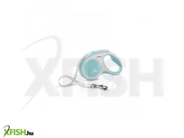 Flexi New Comfort szalagos automata póráz S 5m világos kék