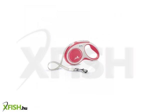 Flexi New Comfort szalagos automata póráz S 5m piros