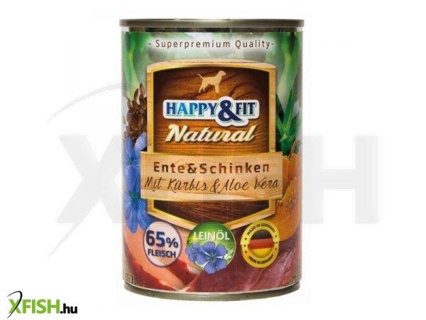 Happy&fit natural dog konzerv kacsa & sonka sütőtökkel & aloe verával 400g,
6 db/csomag