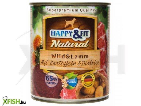 Happy&fit natural dog konzerv vadhús & bárány burgonyával & sáfrányolajjal
800g, 6 db/csomag