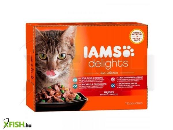 Iams cat delights sea in jelly multipack, többféle halas íz, zamatos
aszpikban 12x85g, 1 db/csomag