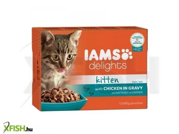 Iams cat delights kitten & junior csirke falatkák ízletes szószban, multipack
12x85g, 1 db/csomag