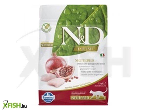 N&d cat prime csirke & gránátalma adult ivartalanított 300g