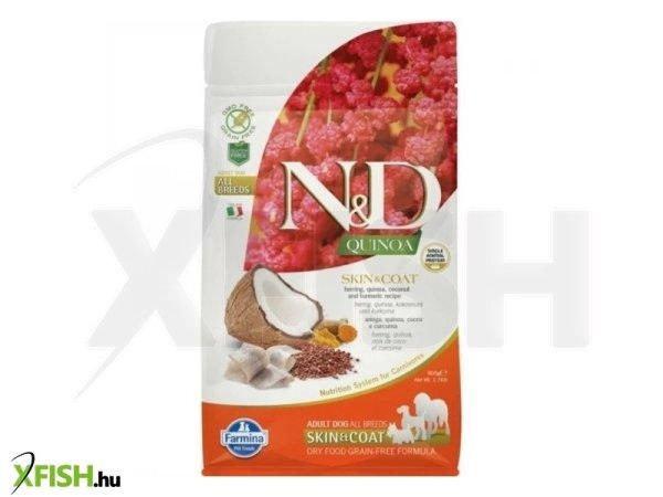 N&d quinoa dog skin & coat hering & coconut adult mini 800g