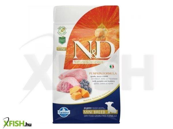 N&d dog grain free bárány & áfonya sütőtökkel puppy mini 800g