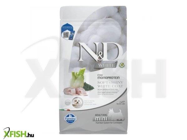 N&d soft&shiny white coat dog tengeri sügér, spirulina&édeskömény adult
mini 2kg