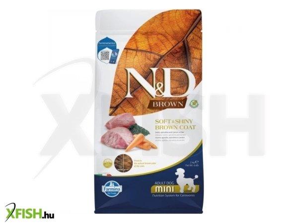 N&d soft&shiny brown coat dog bárány, spirulina&sárgarépa adult mini 2kg