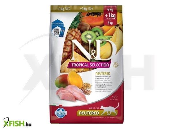N&d tropical selection cat chicken neutered adult 4+1kg