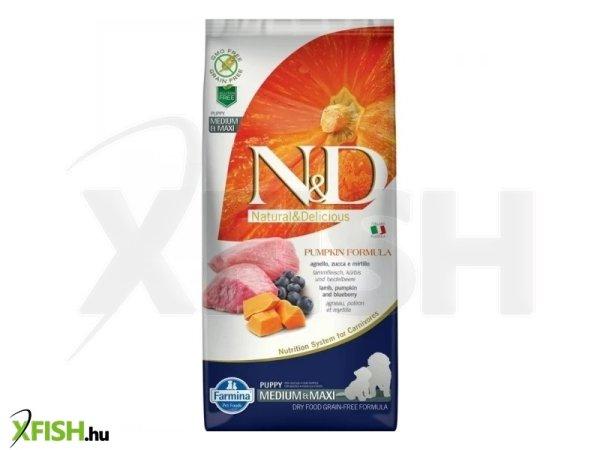 N&d dog grain free bárány & áfonya sütőtökkel puppy medium/maxi 12kg