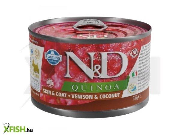 N&d quinoa dog konzerv szarvas & kókusz adult mini 140g