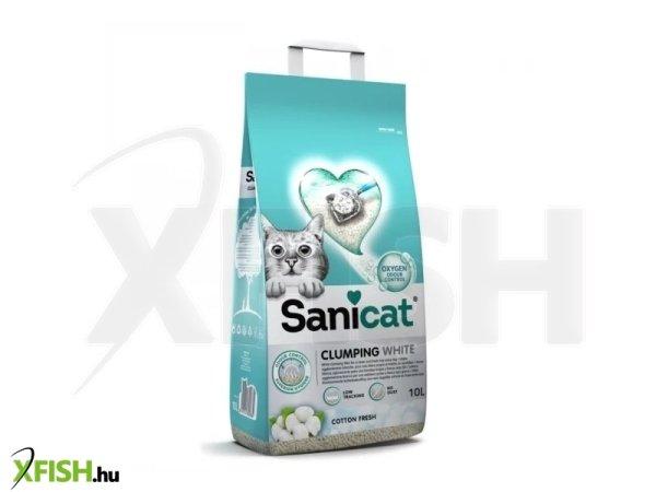 Sanicat macskaalom clumping white cotton fresh csomós fehér bentonit 10l
