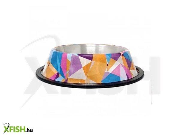 Raintech rozsdamentes etetőtál, színes, mintás, gumiperemes -  felső
12,0cm/alsó 16,0cm, 0,22l