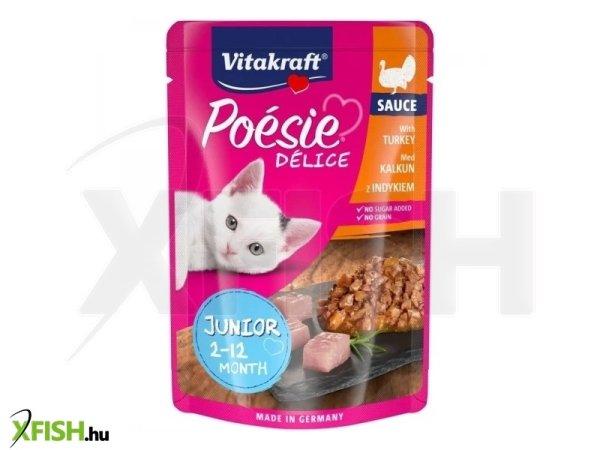 Vitakraft poésie delice junior macska alutasak pulyka 85g, 23 db/csomag