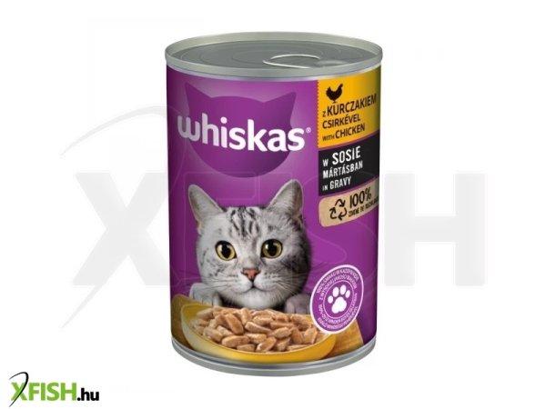 Whiskas konzerv csirkehússal 400g, 24 db/csomag