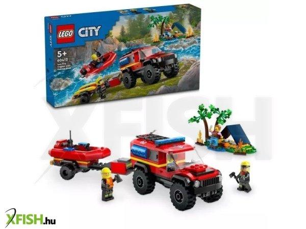 LEGO® City: 4x4-es Tűzoltóautó mentőcsónakkal 60412