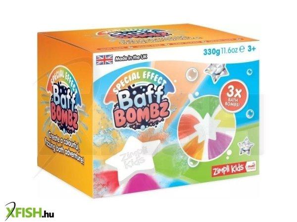Baff Bombz: Szivárvány színű fürdőbomba szett - Csillag alakú, 3 db-os