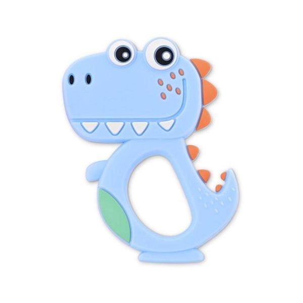 Baby Care szilikon rágóka - Dino Lucky Blue