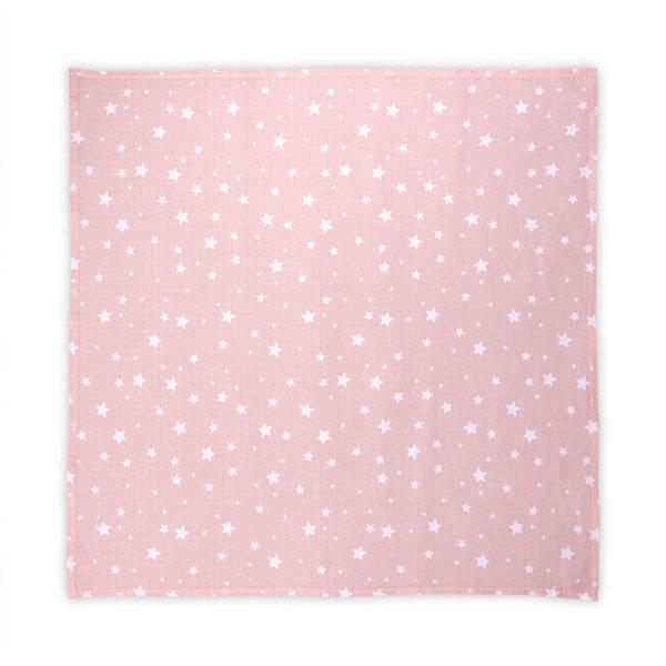 Lorelli Muszlin takaró 80x80 cm - Rose With Stars