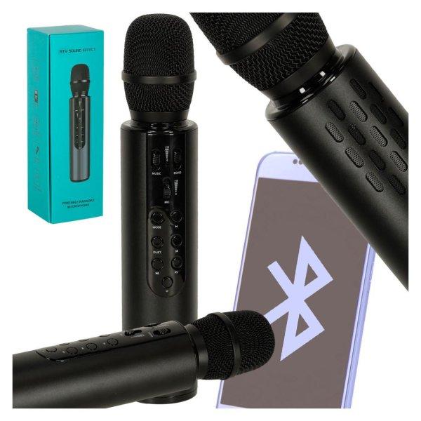 Bluetooth vezeték nélküli karaoke mikrofon fekete